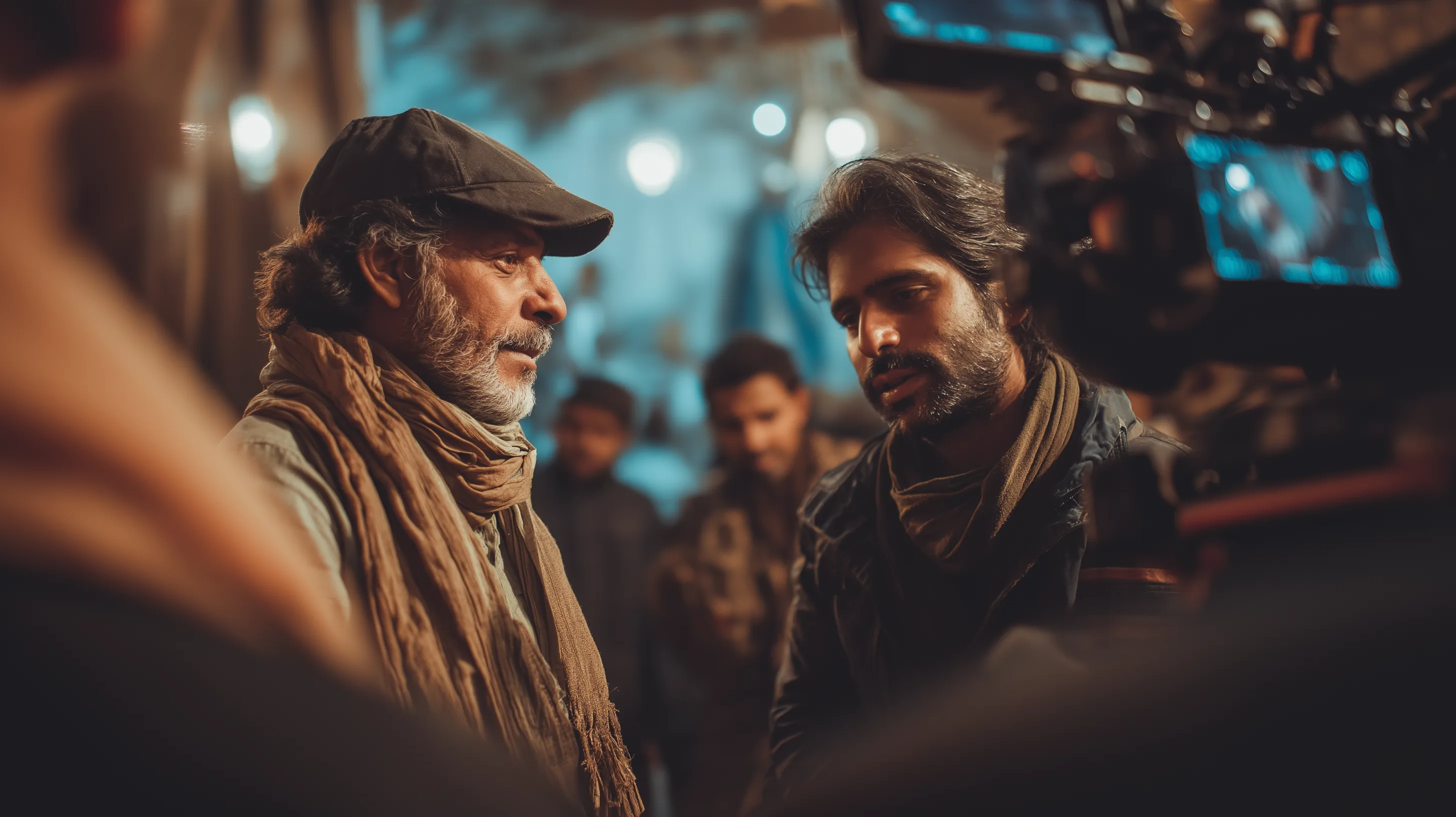 Audience watching a screening in a modern creative space
